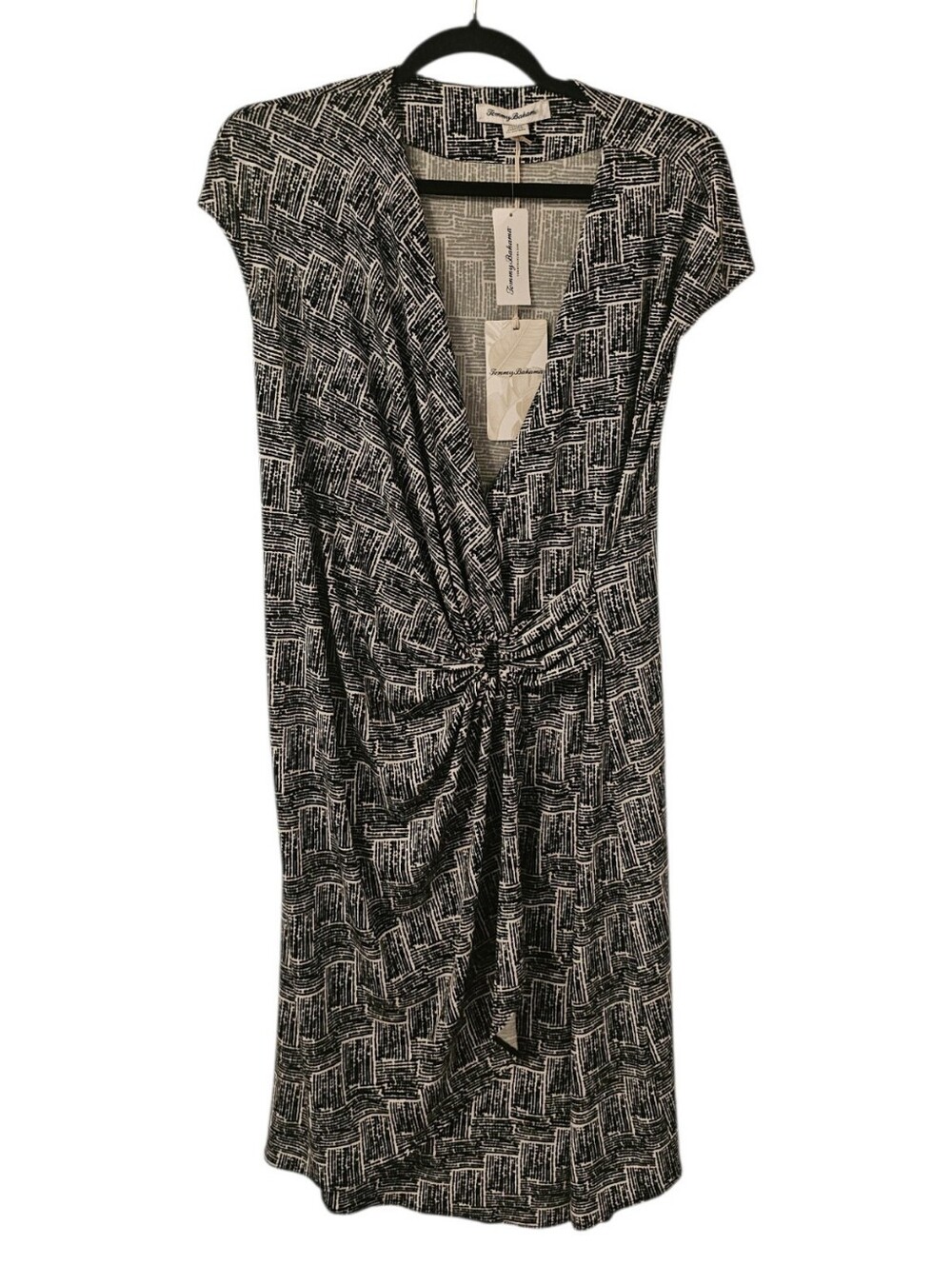 Black and White Tommy Bahama Women's Cross Roads Short Dress